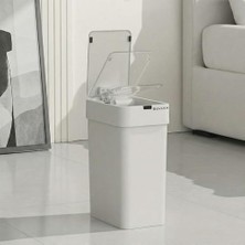 Larskas Otomatik Hareket Sensörlü Çöp Kovası, Banyo Çöp Kovası, Çocuk Odası Çöp Sepeti, Çöp Kutusu, (2 Adet 1.5 V Aa Pil, Piller Pakete Dahil Değildir) 9 Litre - 15X22X32 cm