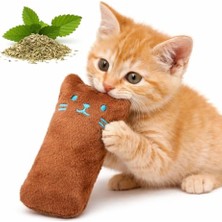 Larskas Sogud Catnip Kedi Oyuncağı Kahverengi – Sesli Peluş Kedi Oyuncak, Isırınca Ses Çıkaran Plush Cat Toy, Yumuşak Dayanıklı Mini Boy Kedi Oyuncağı, Kediler Için Eğlenceli Oyuncak