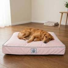 Larskas Silky Paw, Çıkarılabilir Kılıf, Kolay Temizlenebilen, Konforlu, Kaydırmaz Tabanlı, Kedi-Köpek Yatağı (Pembe, Small)