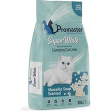 Larskas Süper Beyaz Doğal Bentonit Topaklanan Kedi Kumu Marsilya Sabunu Kokulu 10 Lt