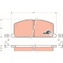 Karahanbey Trw Fren Balatası Ön Toyota Corolla 1.3 83-87, 1.6 83-88, 1.8 D 83-89 GDB323