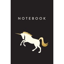 Karahanbey Notebook: Gold Unicorn Journal, Notebook, Diary, 6"x9" Lined Pages, 150 Pages