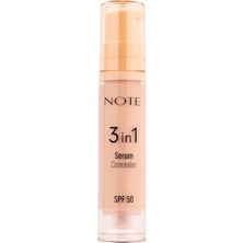 Larskas Note Cosmetics 3 In 1 Serum Concealer Spf 50 00 Light Nemlendirici ve Aydınlatıcı Göz Altı Kapatıcısı