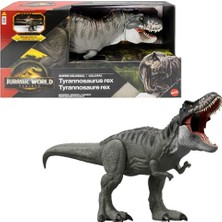 Larskas Jurassic World Rebirth Devasa Tyrannosaurus Rex Aksiyon Figürü, 2 Saldırı Hareketine Sahip T-Rex Dinozor Oyuncağı, Filmden Uyarlanan Tasarım, Bükülebilir Eklemler, JGB52