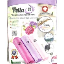 Larskas Pella- Orijinal Pella- Mikrofiber Temizlik Bezi (3'lü Paket) Lila,pembe,koyu Pembe