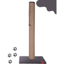 Larskas 90CM Catnipli Kalın Borulu Dev Tırmalama Tahtası Antrasit
