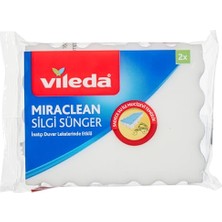 Larskas Vileda 169072 Miraclean Silgi Sünger 2'li, Beyaz, Düz
