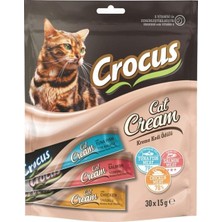 Larskas Crocus Karışık (Tavuklu & Ton Balıklı & Somonlu) Krema Yetişkin Kedi Ödül Sı 30 x 15 gr
