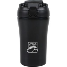 Larskas Urban Badger Pipetli Kapaklı Siyah Çelik Termos 380 Ml, Dayanıklı Kamp Ekipmanları, Kamp Aksesuarları, Açık Hava Sporları, Doğa Sporları, Yürüyüş, Kamp Mutfağı, Kamp Malzemeleri