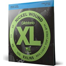 Larskas Daddario EXL165 Bas Gitar Tel Seti, Xl, 45-105, Long Scale, Nickel