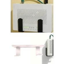 Larskas Kendinden Yapışkanlı Duvara Asılabilir Modem Adsl Wifi Router Saklama Duvara Montaj Kutusu Organizer Raf (Beyaz)