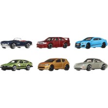 Larskas Hot Wheels 1:64 Ölçekli Metal Oyuncak Arabalar, Özel Süslemelere Sahip 6'lı Avrupa Aracı Seti (Stiller Çeşitlilik Gösterebilir), JBY79