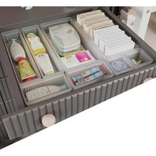 Larskas Meleni Baby 8 Parça Bebek Çekmece Düzenleyici - Bebek Organizer - Bebek Bakım Organizer - Şeffaf
