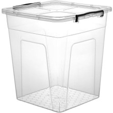 Larskas Şeffaf Plastik Saklama Kutusu, Kilitli Kapaklı (5 Litre)