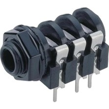 Larskas Lunatic 9920 6.3 mm Stereo Yatık Gitar Jack Şase (9920 Siyah)
