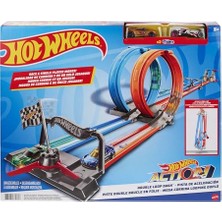 Larskas Hot Wheels Çift Çemberde Depar Pist Seti, 5 Yaş ve Üzeri, GFH85
