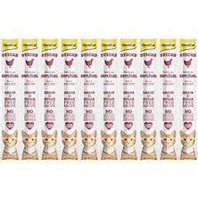 Larskas Sticks Kümes Hayvanları - Yüksek Et Içerikli ve Şeker Katkısız Yumuşak Çiğneme Çubukları - 1 Çoklu Paket (10 Çubuk)