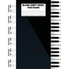 Karahanbey Blank Sheet Music For Piano: 8.5"X11" Music Manuscript Paper - 108 Pages (Large Print) 12 Stave Mus