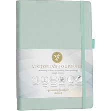 Larskas Sert Kapak Planlayıcı Noktalı Defter, 14X20 cm - Mint Yeşil