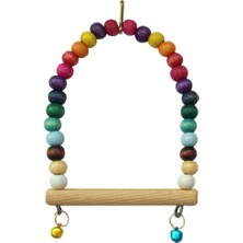 Larskas Ahşap Boncuklu Muhabbet Kuşu Salıncağı 13X9 cm