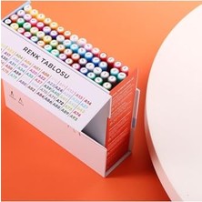 Larskas 60’lı Brush Pen Çift Taraf Marker Kalem Seti Bullet Jurnal Mandala Eskiz Boyama Seti