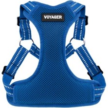 Larskas Voyager By  - Reflektif 3m Şeritli Tamamen Ayarlanabilir Basamaklı Ağ Koşumu - Kraliyet Mavisi (Uyumlu Kesim), Orta (213-RBW-M)