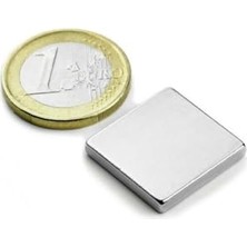 Larskas Dünya Magnet 10 Adet, Köşeli Süper Güçlü Neodyum Mıknatıs, (20MM x 20MM x 2mm)