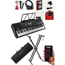 Larskas Midex PS-1800BK-SET 61 Tuşlu Kaliteli Org Dijital Ekranlı Stand Kulaklık Çanta Notalık Adaptör Sticker Metod