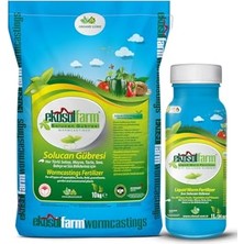 Larskas Ekosolfarm ORGANIK%100 Solucan Gübresi Toz 10 kg + 1 Litre Sıvı Organik Gübre