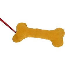 Larskas Köpek Kemik Oyuncak Ipli Çekiştirmeli Kumaş Elyaf Dolgulu Boy 25 cm En 6 cm