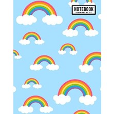 Karahanbey Rainbow Unlined Notebook: Rainbow Unlined Plain Notebook / Journal / Sketchpad | 110 Pages | 8.5 x