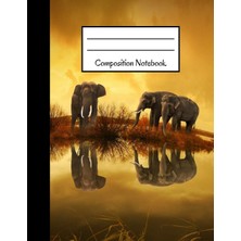 Karahanbey Composition Notebook: African Elephant Large Notebook ~ 8.5" x 11"