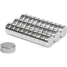 Karahanbey Ø12X5 mm Neodyum Mıknatıs - Çap 12 Mm, Kalınlık 5 mm - Yuvarlak Güçlü Mıknatıs (10 Adet)