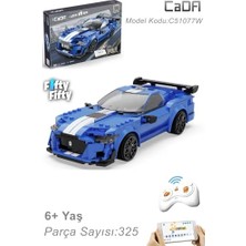 Larskas Cada Mavi Şövalye Yarış Arabası Uzaktan Kumandalı -C51077W (325 Parça) Oyuncak Yapım Seti