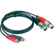 Larskas Twinkablo Siyah 2m 2x Rca - 2x Xlr Dişi