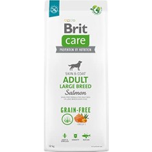 Larskas Care Adult Large Breed, Deri ve Tüy Hassasiyeti Olan, Büyük Irk - Yetişkin Köpekler Için, Tahılsız, Somon Balıklı Kuru , 12 kg