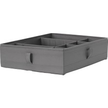 Larskas Çekmece Içi Bölmeli Kutu, Koyu Gri Renk 44X34X11 cm Takı-Kemer-Aksesuar Düzenleyici Organizer