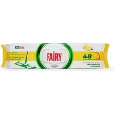 Larskas Fairy Çok Amaçlı Mop Uyumlu Yer Temizlik Havlusu 50 Yaprak | Limon Yağlı | Beyaz Sirke Karbonat | 48 Saat Temizlik Etkili | Iz Bırakmayan Formül