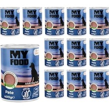 Larskas Myfood Yetişkin Köpek Somonlu Pate 400 gr x 12 Adet