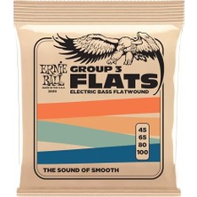 Larskas Ernie Ball Flatwound Grup Iii Elektrik Bas Telleri, 45-100 Ayar
