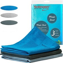 Larskas Solingen Plus Mikrofiber Bez Cam Bezi Mikrofiber Temizlik Bezleri Sihirli Mikrofiber Temizlik Bezi Ev Mutfak Araba Motosiklet Pencereler 40X60 cm 3 Adet