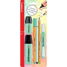 Larskas Stabılo - Kalem Seti - Tek Pastel Renk - 6'lı Set - Yeşil