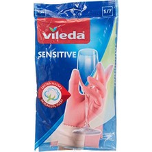 Larskas Vileda Candy Pink Sensitive ELDIVEN,%100 Doğal Lateks, S