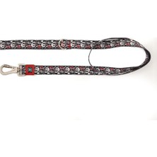 Larskas Design Köpek Gezdirme Kayışı – Geri Dönüştürülmüş, Kadifemsi Dokulu, Çift Kilitli Karabina Kanca, 360° Dönüşlü, Dayanıklı & Şık Tasarım, Skull,large