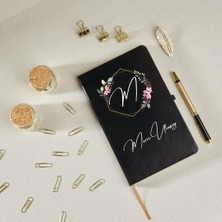 Çılgıntrend Kişiye Özel  Çiçek Çerçeve Tasarımlı Defter