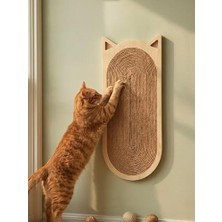 Larskas Lux Tasarım Kedi Tırmalama Tahtası || Doğal Ahşap ve Jüt Ipli Kedi Dostu 45 cm x 20 cm || Hem Zeminde Hem Duvarda Şıklık