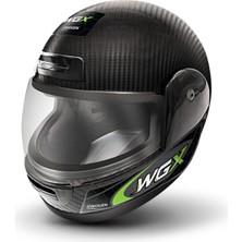 Empressco Fullface Kask Karbon Siyah-Yeşil M, Güçlü ve Şık Tasarım