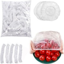 Larskas Kyrotech 100’LÜ Yeniden Kullanılabilir Elastik Plastik Kase Kapakları – Şeffaf, 12X30 Cm, Hava Geçirmez Gıda Saklama Bonesi, Ev ve Restoran Için