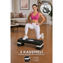 Empressco 3 Kademeli Fitness Step Tahtası ve Atlama Ipi Seti, Sağlıklı Antrenman
