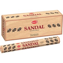 Karahanbey Hem Sandal Tütsü Çubuğu 6'lı Paket (120 Çubuk), 22,9 cm Uzunluğunda, Meditasyon, Rahatlama ve Ev Ko